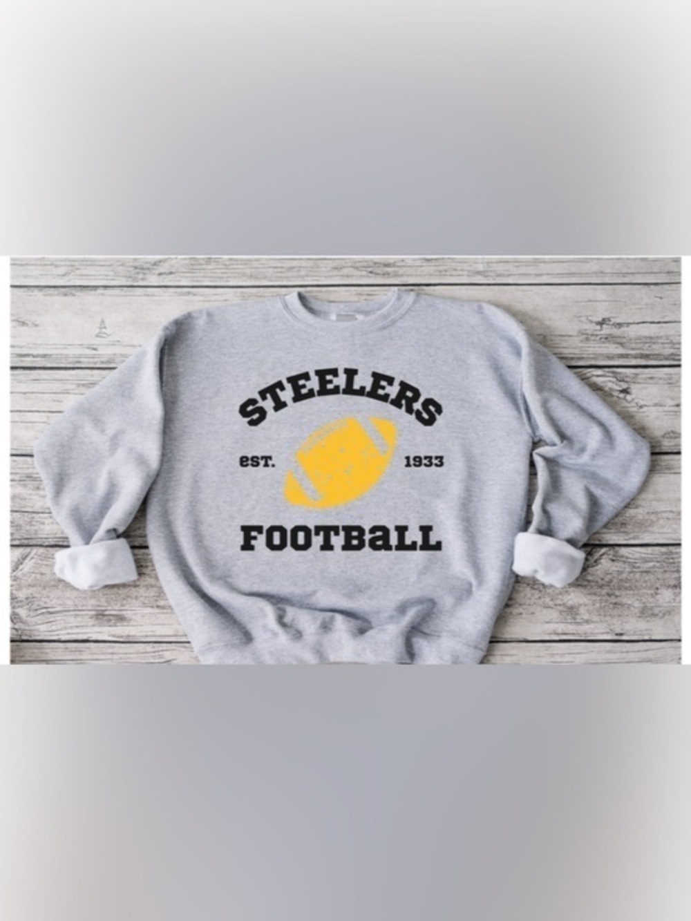 Steelers Retro Football Crewneck